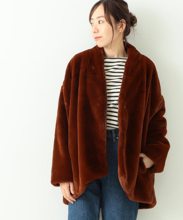 Beams Heart ビームス ハート アウトレット Beams Heart フェイクファー ノーカラー コート コート その他コート 通販 Beams