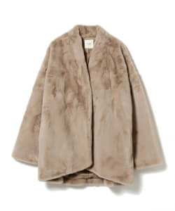 BEAMS HEART / フェイクファー ノーカラー コート