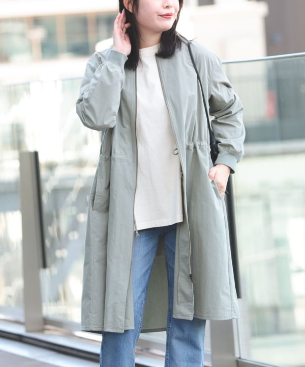 BEAMS HEART 後タック MA-1 ライトコート ベージュ ゆったり BEAMS HEART（ビームス ハート）後タック MA-1 ライトコート