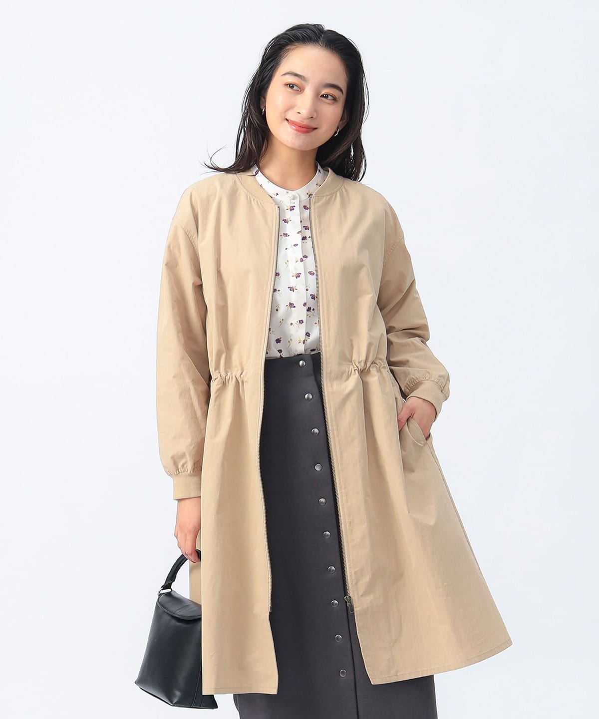 後タック MA-1 ライトコート コート WOMEN BEIGE ONE SIZE 後タック MA-1 ライトコート コート WOMEN BEIGE ONE SIZE