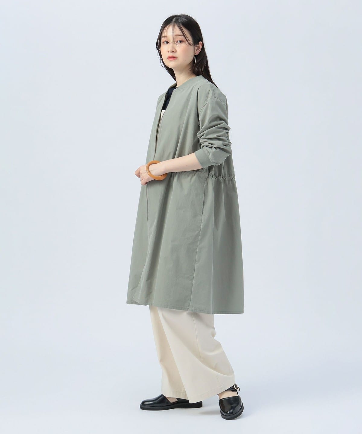 後タック MA-1 ライトコート コート WOMEN OLIVE ONE SIZE 後タック MA-1 ライトコート コート WOMEN OLIVE ONE SIZE