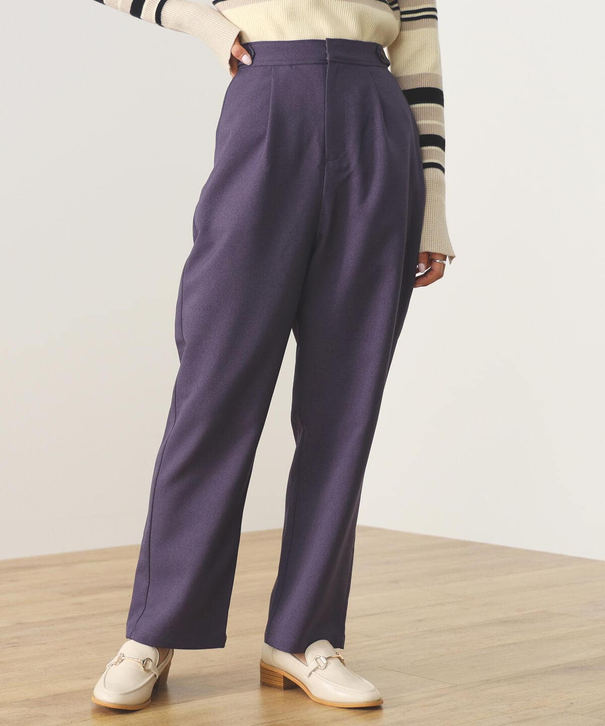 裾ベンツ パンツ パンツ WOMEN PURPLE ONE SIZE 裾ベンツ パンツ パンツ WOMEN PURPLE ONE SIZE