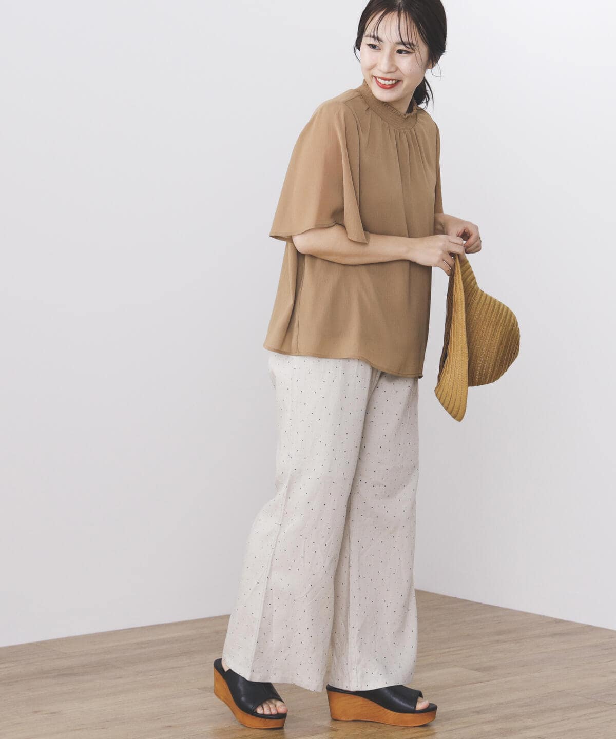 6beautyandyouth FAITHMILLS花柄カジュアルパンツ 別注】＜FAITH MILLS for 6＞THERMAL PANTS/パンツ