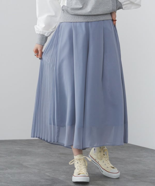 BEAMS HEART（ビームス ハート）シフォンプリーツ パンツ