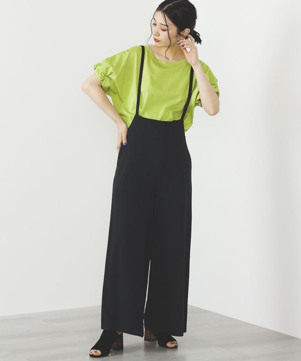 BEAMS HEART ビームスハート　パンツ　ワイド　スリット　クロップド　S BEAMS HEART（ビームス ハート）リンクス柄 クロップド パンツ