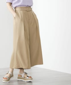 ベルト付き ワイドパンツ