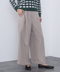 サイドベルト ワイドパンツ