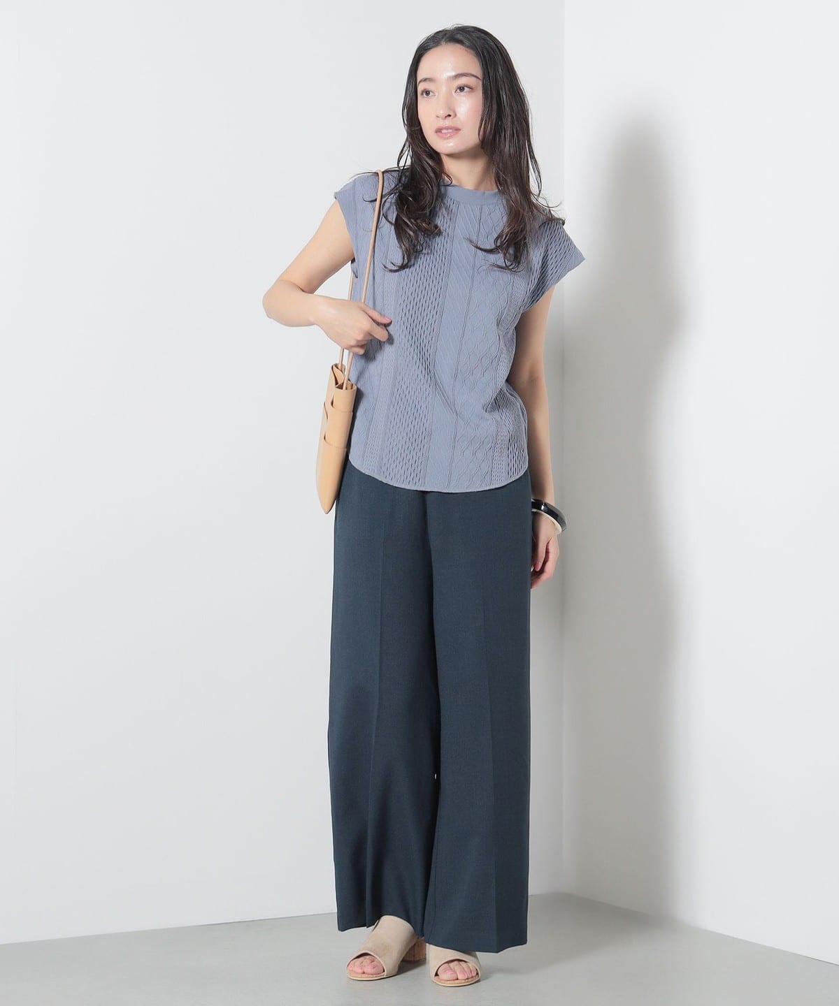 BEAMS HEART (BEAMS HEART) Wide pants with belt (pants