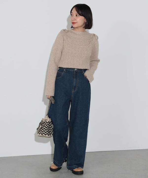 BEAMS HEART（ビームス ハート）カットオフ デニムパンツ（S～M