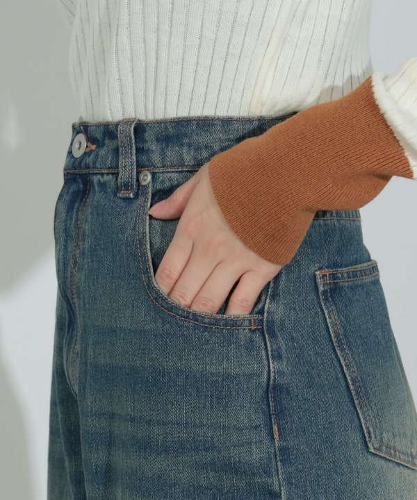 BEAMS HEART（ビームス ハート）カットオフ デニムパンツ（S～M