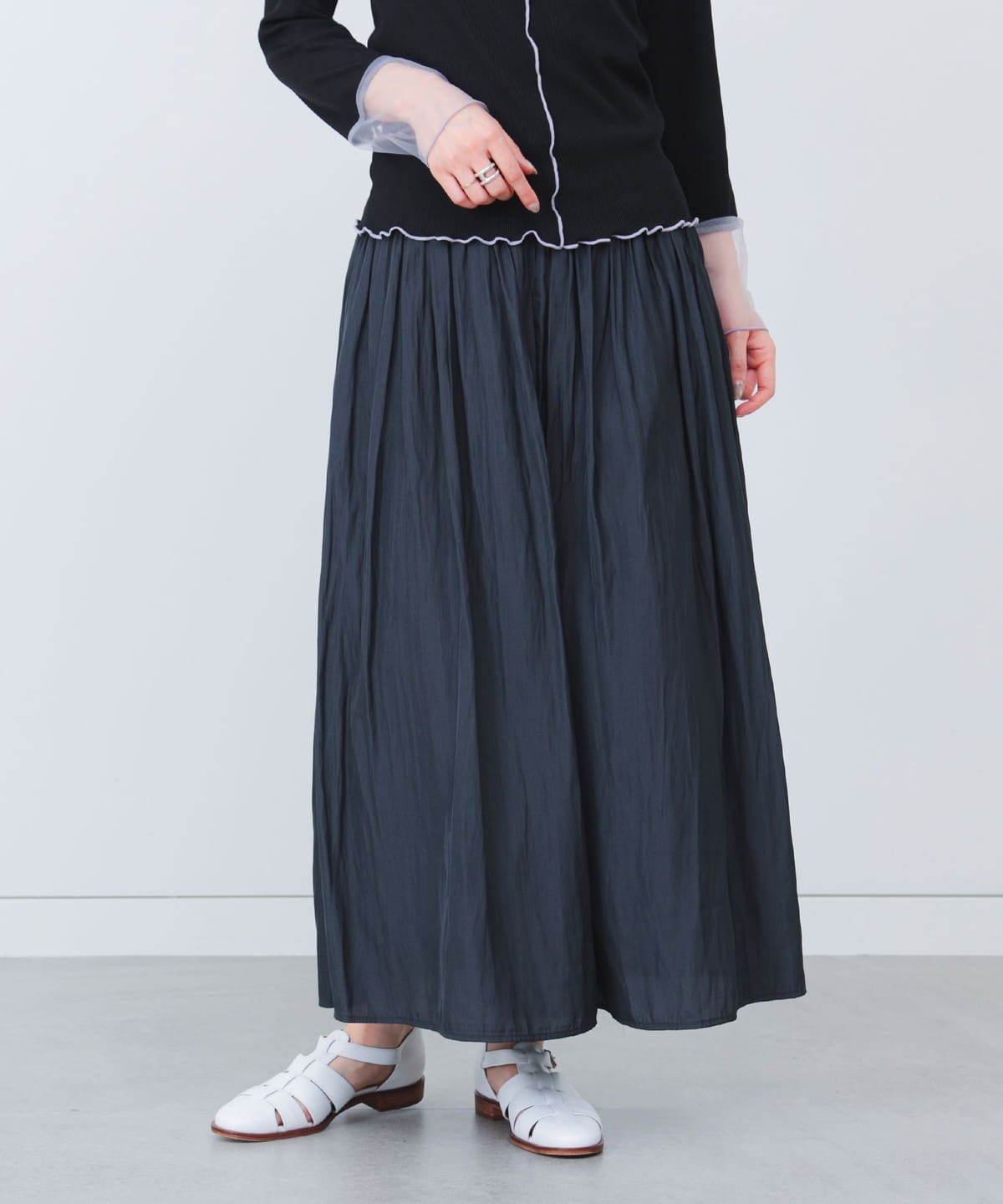 BEAMS HEART（ビームス ハート）サテン フレア パンツ（パンツ