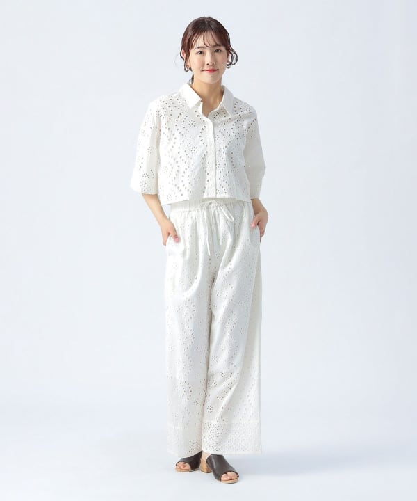 BEAMS HEART（ビームス ハート）INDIA レース ワイドパンツ