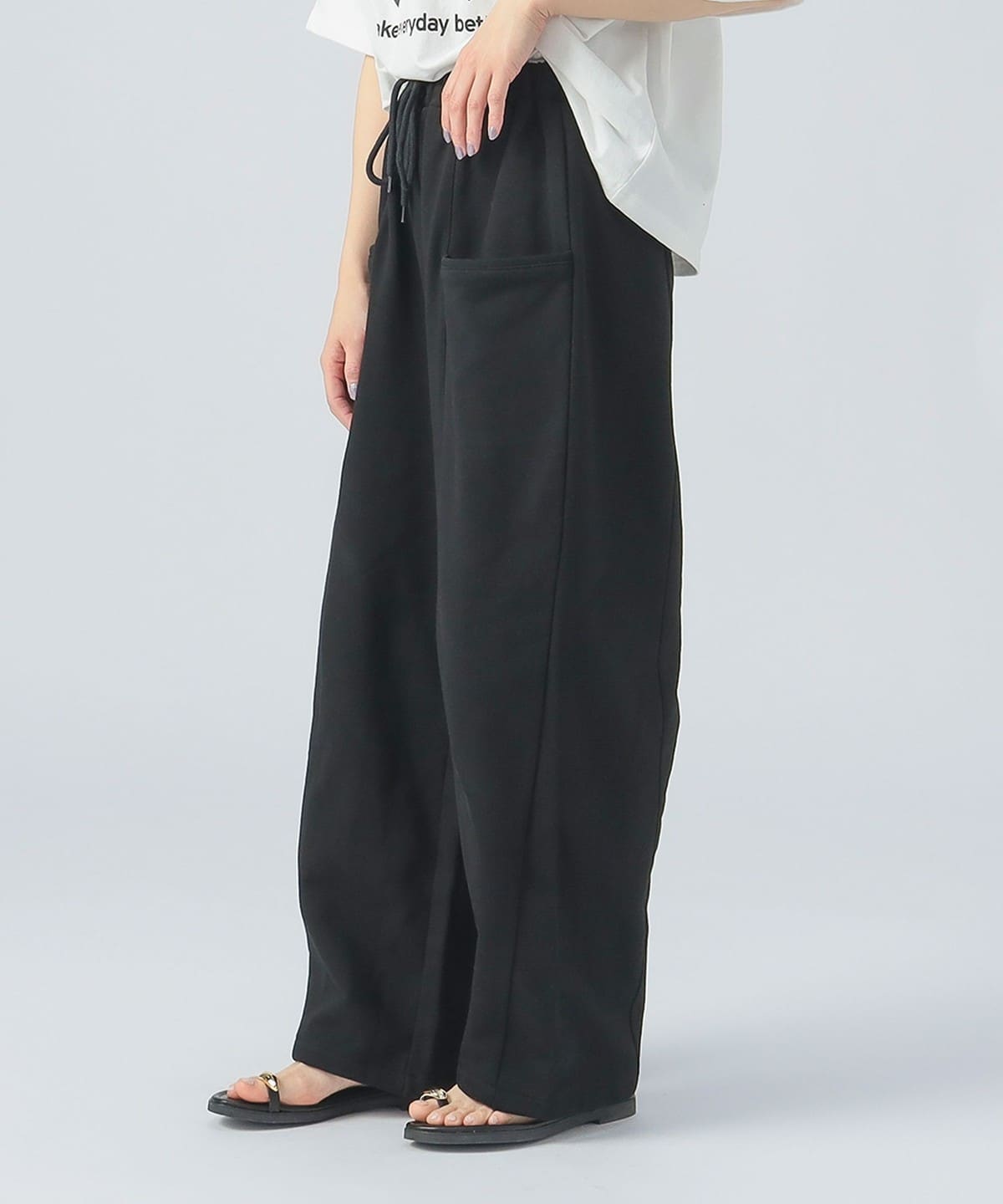 コクーン イージー スウェットパンツ パンツ WOMEN BLACK ONE SIZE コクーン イージー スウェットパンツ パンツ WOMEN BLACK ONE SIZE