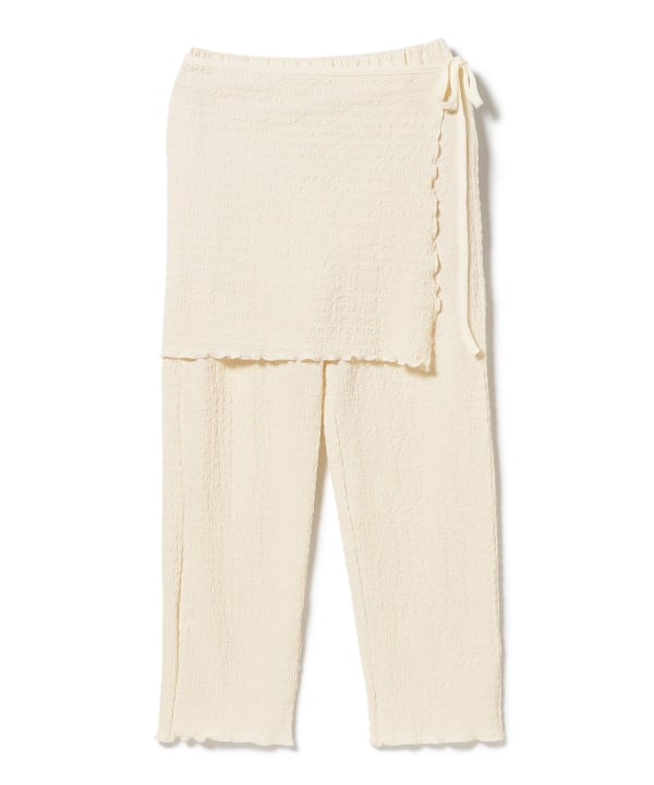 BEAMS カットジャカード スカート パンツセット（セットスカート付きパンツ) BEAMS HEART（ビームス ハート）カットジャカード スカート