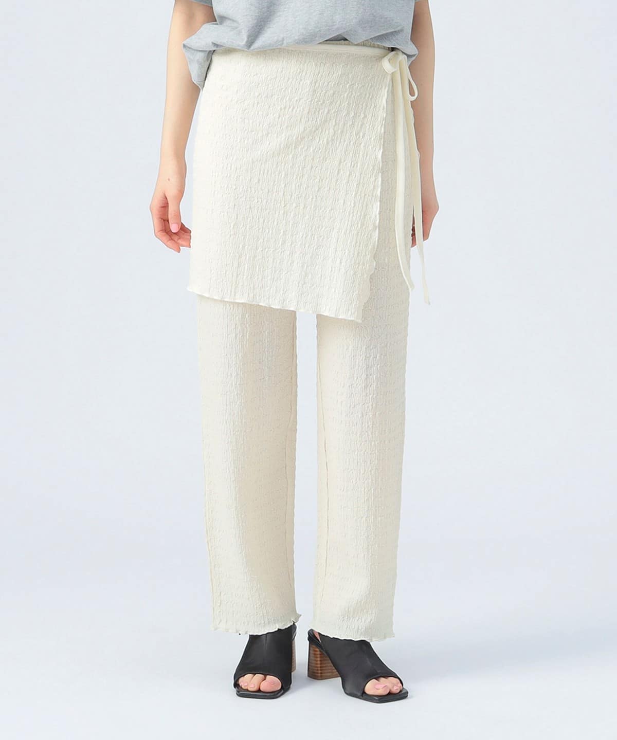 カットジャカード スカート パンツセット(セットアイテム) パンツ WOMEN IVORY ONE SIZE カットジャカード スカート パンツセット(セットアイテム) パンツ WOMEN IVORY ONE SIZE