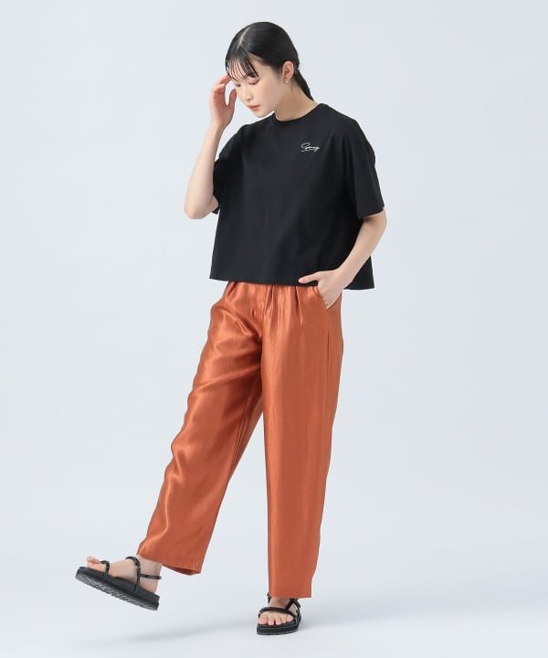 BEAMS HEART（ビームス ハート）シャイニー ワイド タックパンツ