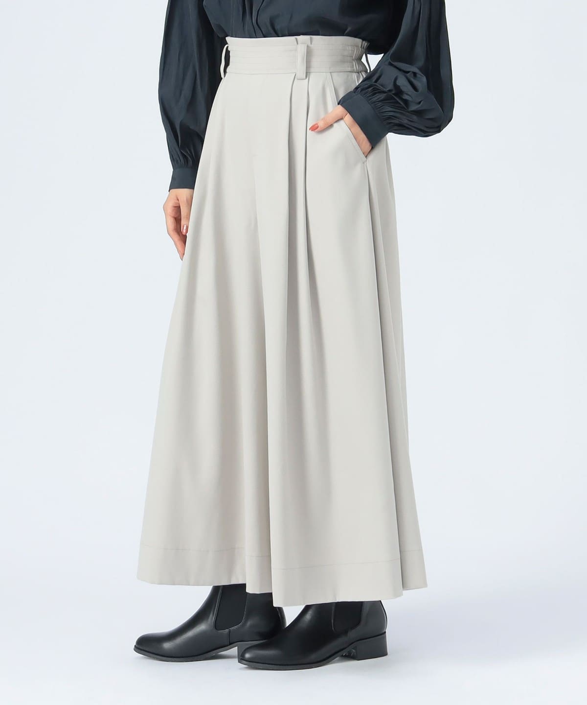 スエード調 ワイドパンツ パンツ WOMEN IVORY M スエード調 ワイドパンツ パンツ WOMEN IVORY M