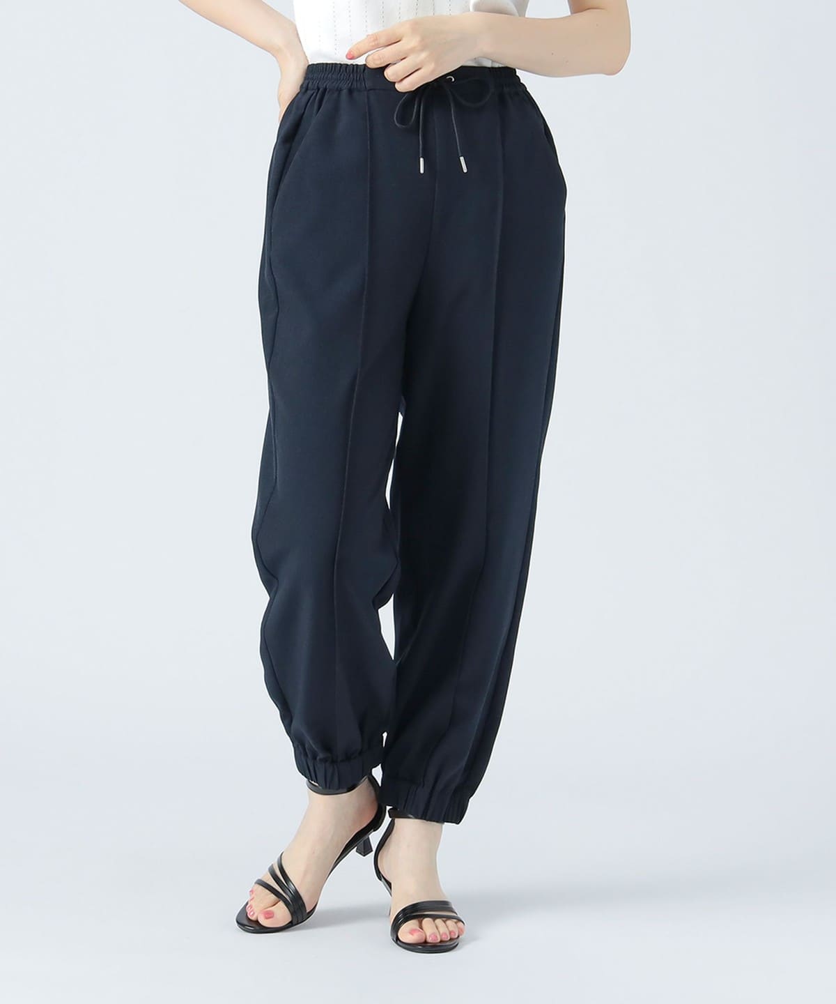 リネンライク ジョグ パンツ パンツ WOMEN NAVY S リネンライク ジョグ パンツ パンツ WOMEN NAVY S