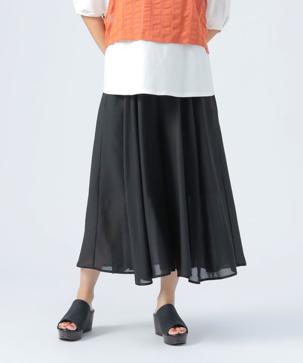 BEAMS フレアパンツ Demi-Luxe BEAMS（デミルクス ビームス）スリット フレアパンツ