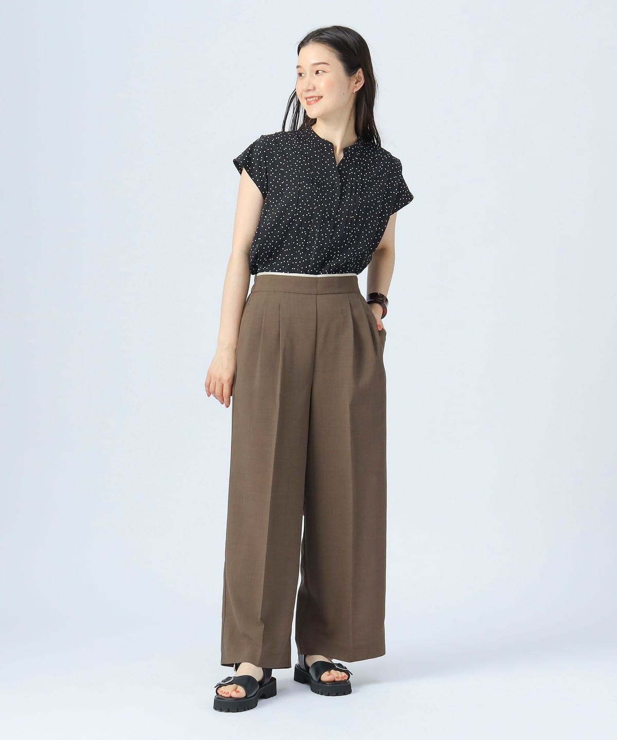本物保証!  BEAMS HEART（ビームス パンツ（パンツ タック ハート）交織 トップス