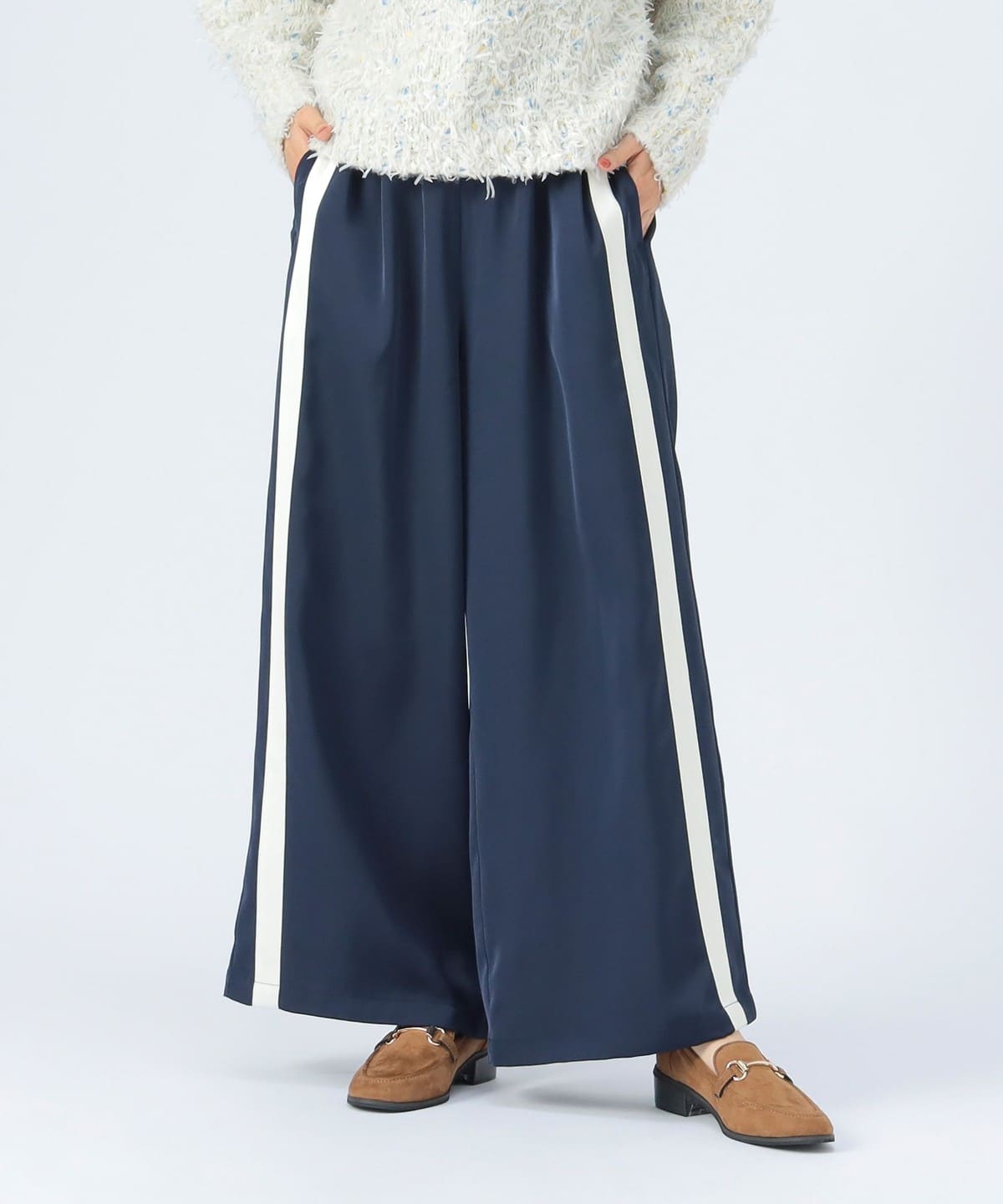 サテン ライン トラックパンツ パンツ WOMEN NAVY ONE SIZE サテン ライン トラックパンツ パンツ WOMEN NAVY ONE SIZE