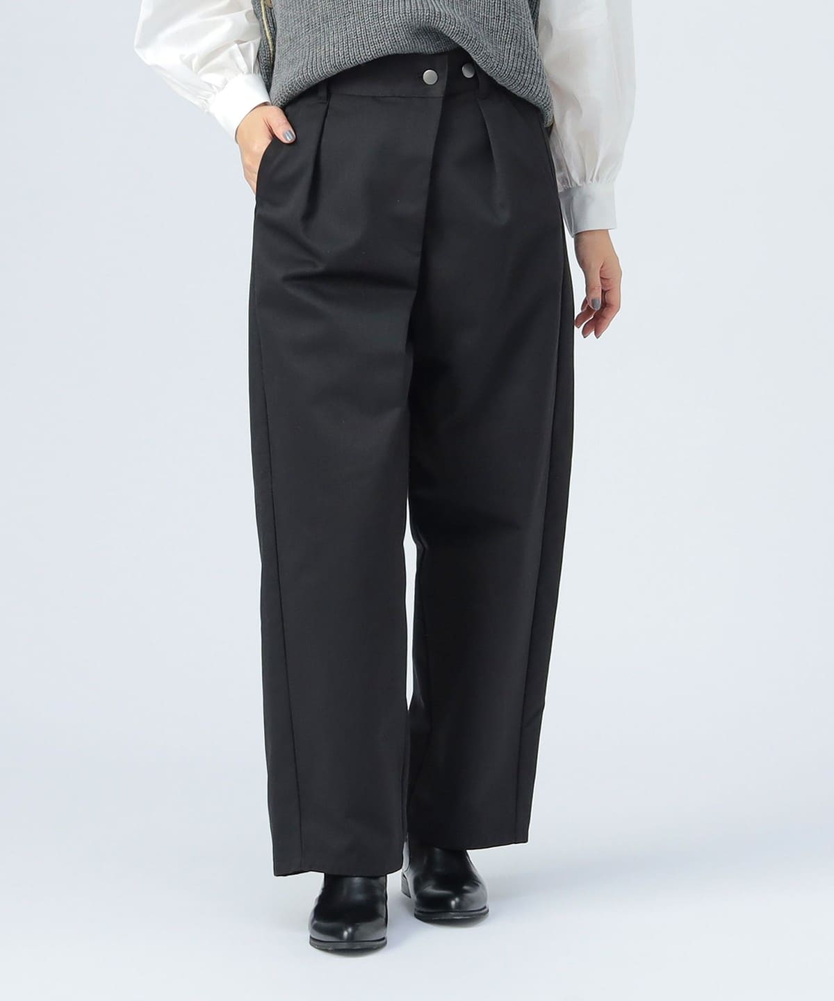 アシメ ウエスト パンツ パンツ WOMEN BLACK ONE SIZE