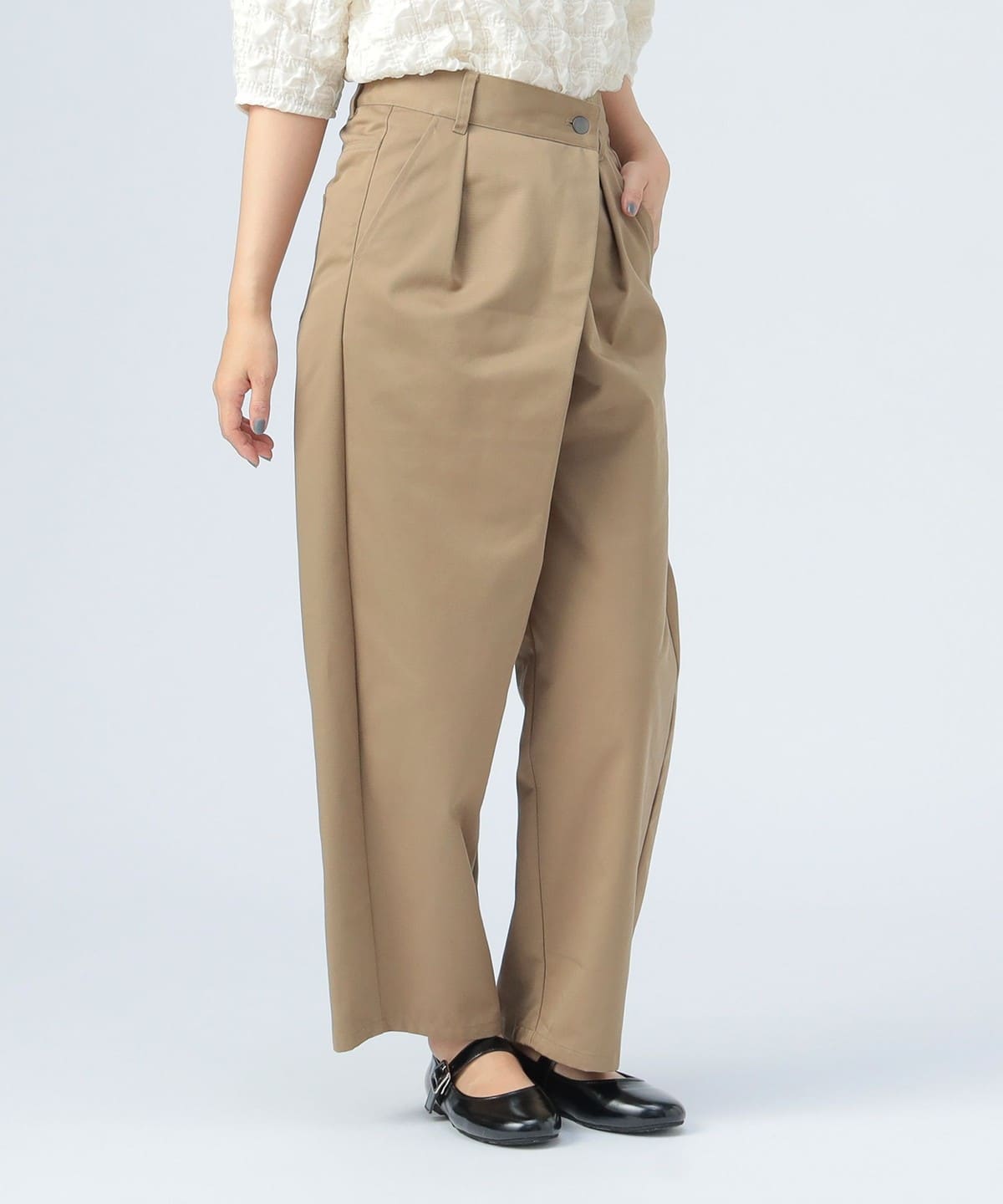 アシメ ウエスト パンツ パンツ WOMEN BEIGE ONE SIZE