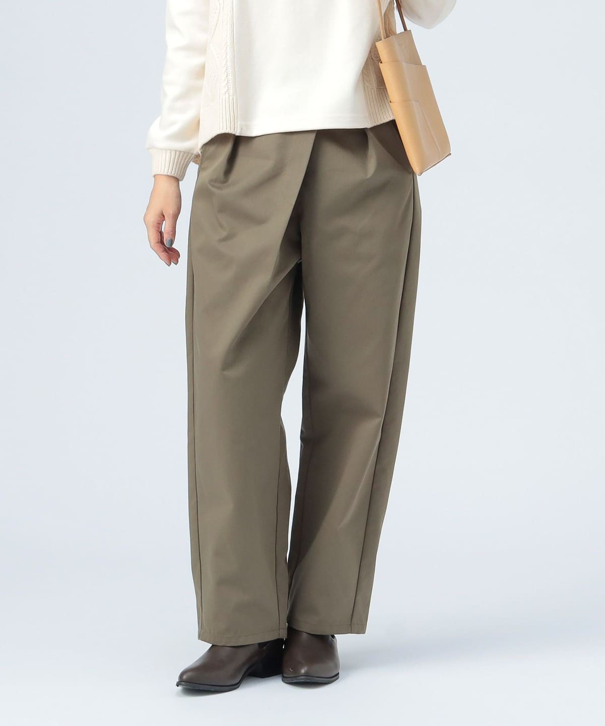 アシメ ウエスト パンツ パンツ WOMEN OLIVE ONE SIZE