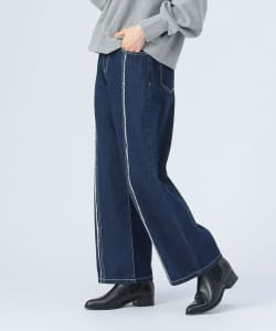 センター フリンジ デニム パンツ