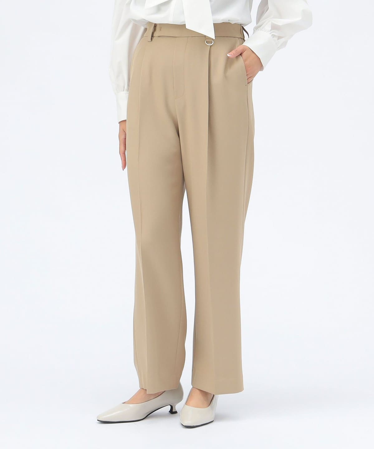 Dカン チャーム ワイドパンツ パンツ WOMEN BEIGE S Dカン チャーム ワイドパンツ パンツ WOMEN BEIGE S