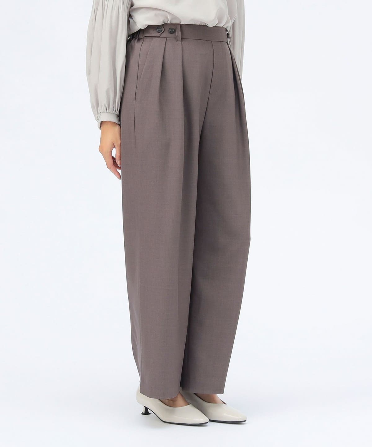 アジャスト ワイドパンツ(セットアップ対応) パンツ WOMEN GREY ONE SIZE アジャスト ワイドパンツ(セットアップ対応) パンツ WOMEN GREY ONE SIZE