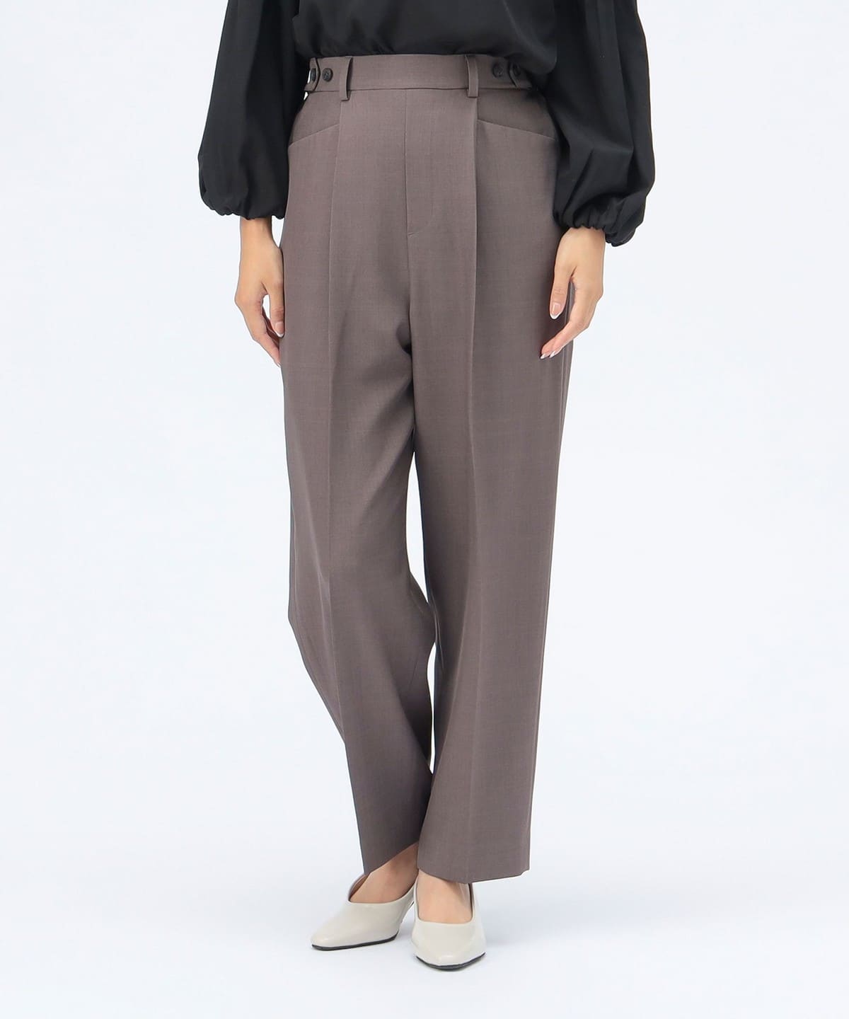 リラックス テーパード パンツ（セットアップ対応） パンツ WOMEN GREY ONE SIZE