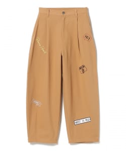 ロゴプリント 刺繍 パンツ