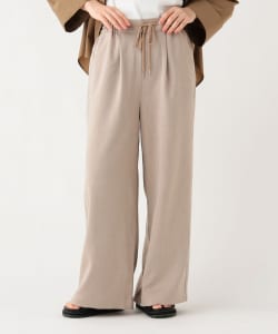 リネンライク イージー ワイドパンツ
