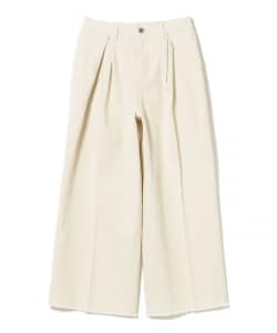 フロントタック カットオフ デニムパンツ