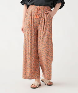 【+10%ポイントUP】更紗 フラワーパンツ