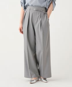 ベルト付き タックワイドパンツ