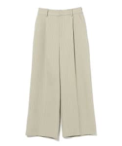 ピンストライプ タックパンツ