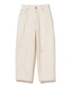 カラーペイント 刺繍パンツ