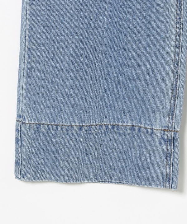 センタープレス ワイド デニム パンツ