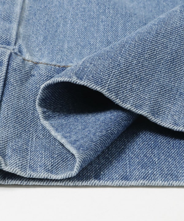 センタープレス ワイド デニム パンツ