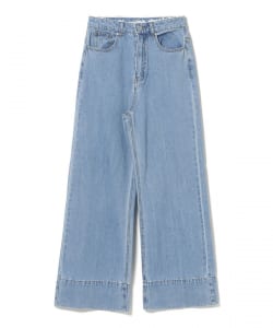 センタープレス ワイド デニム パンツ