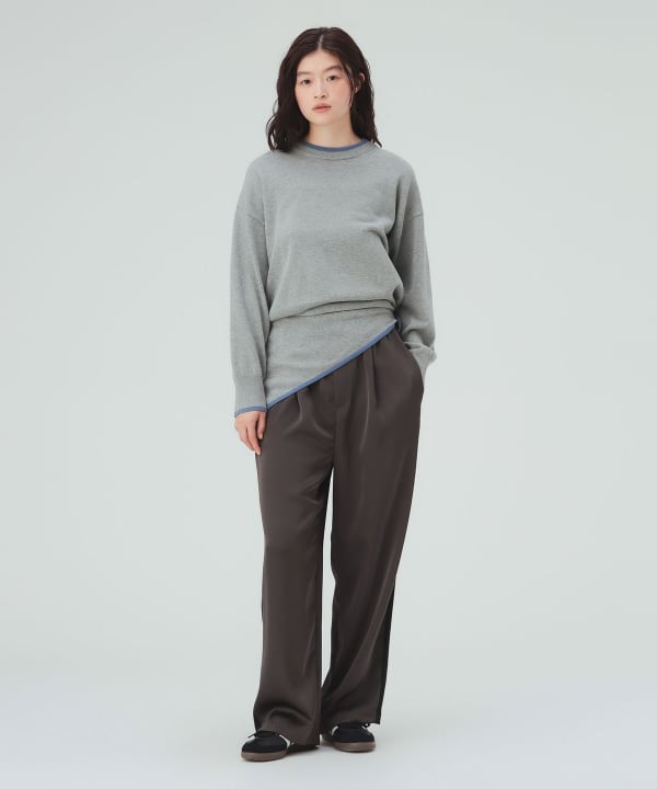【10%OFFクーポン対象】サイドライン サテン パンツ [H：171cm]