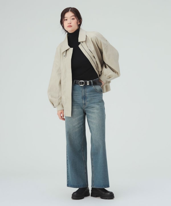 【10%OFFクーポン対象】ワイド ストレート デニム パンツ [H：171cm Size：M]