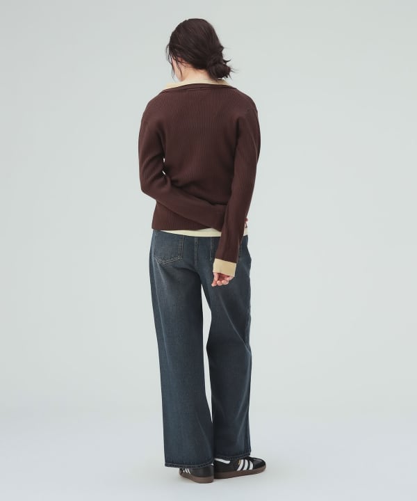【10%OFFクーポン対象】ワイド ストレート デニム パンツ [H：171cm Size：M]