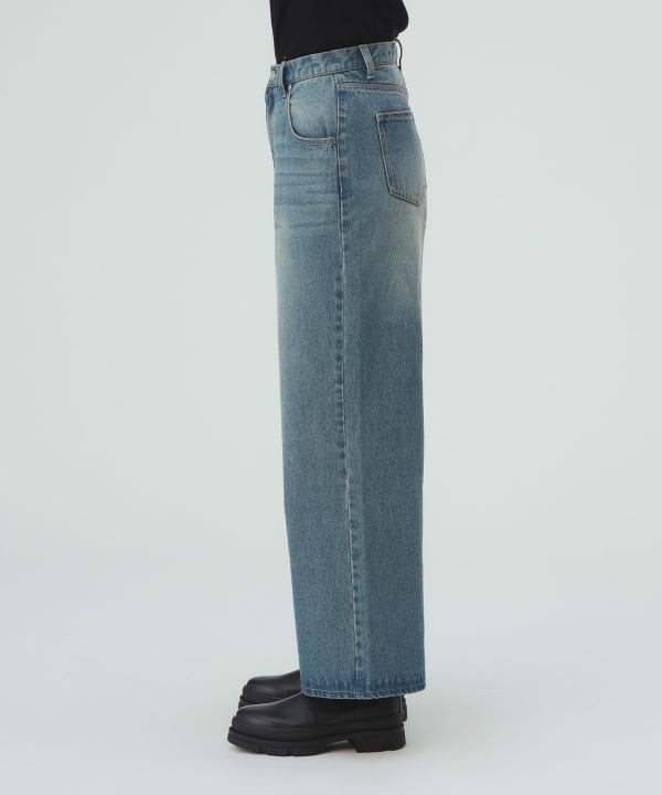 【10%OFFクーポン対象】ワイド ストレート デニム パンツ [H：171cm Size：M]
