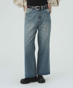 【10%OFFクーポン対象】ワイド ストレート デニム パンツ