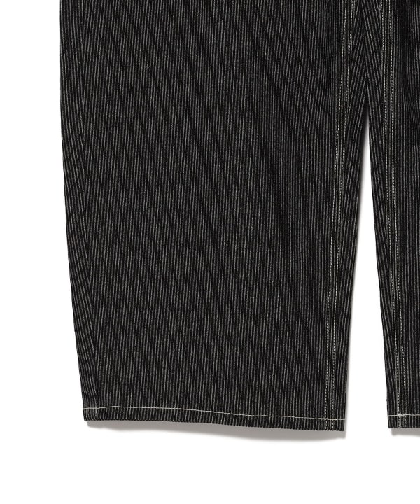 ジャカード ストライプ デニム パンツ