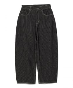 ジャカード ストライプ デニム パンツ