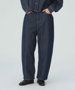 ジャカード ストライプ デニム パンツ